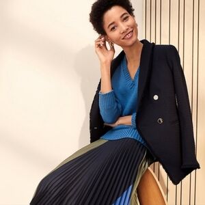Ann Taylor Blue V-Neck Sweater